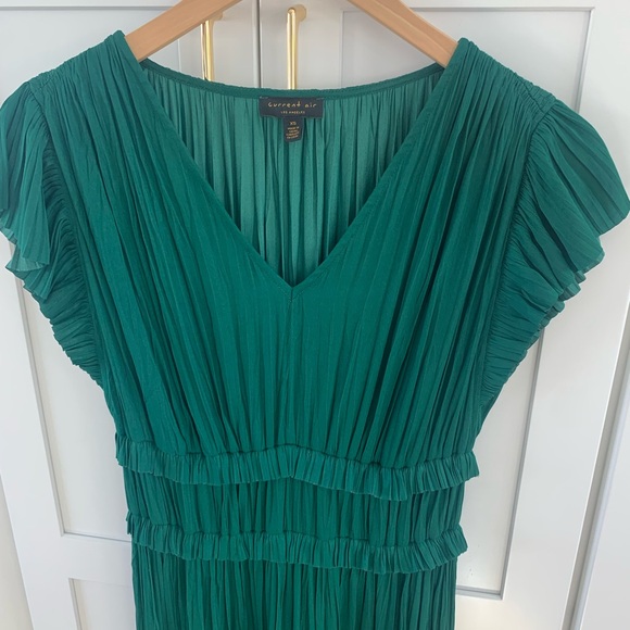 Current Air Sereia Green Pleated Midi Dress XS - Picture 4 of 6